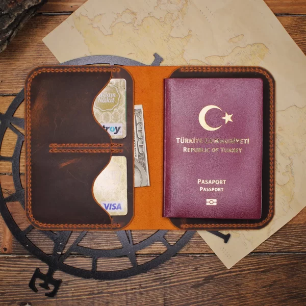 Hakiki Deri Moonbuff Pasaport Kılıfı - Görsel 4