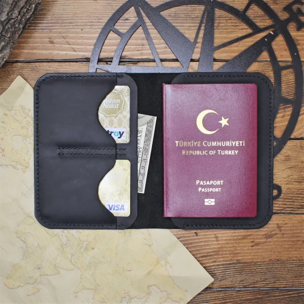 Hakiki Deri Moonbuff Pasaport Kılıfı - Görsel 5