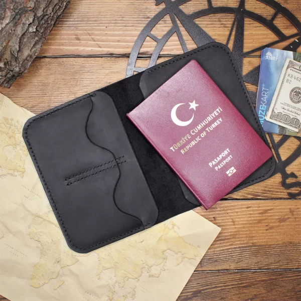 Hakiki Deri Moonbuff Pasaport Kılıfı - Görsel 7
